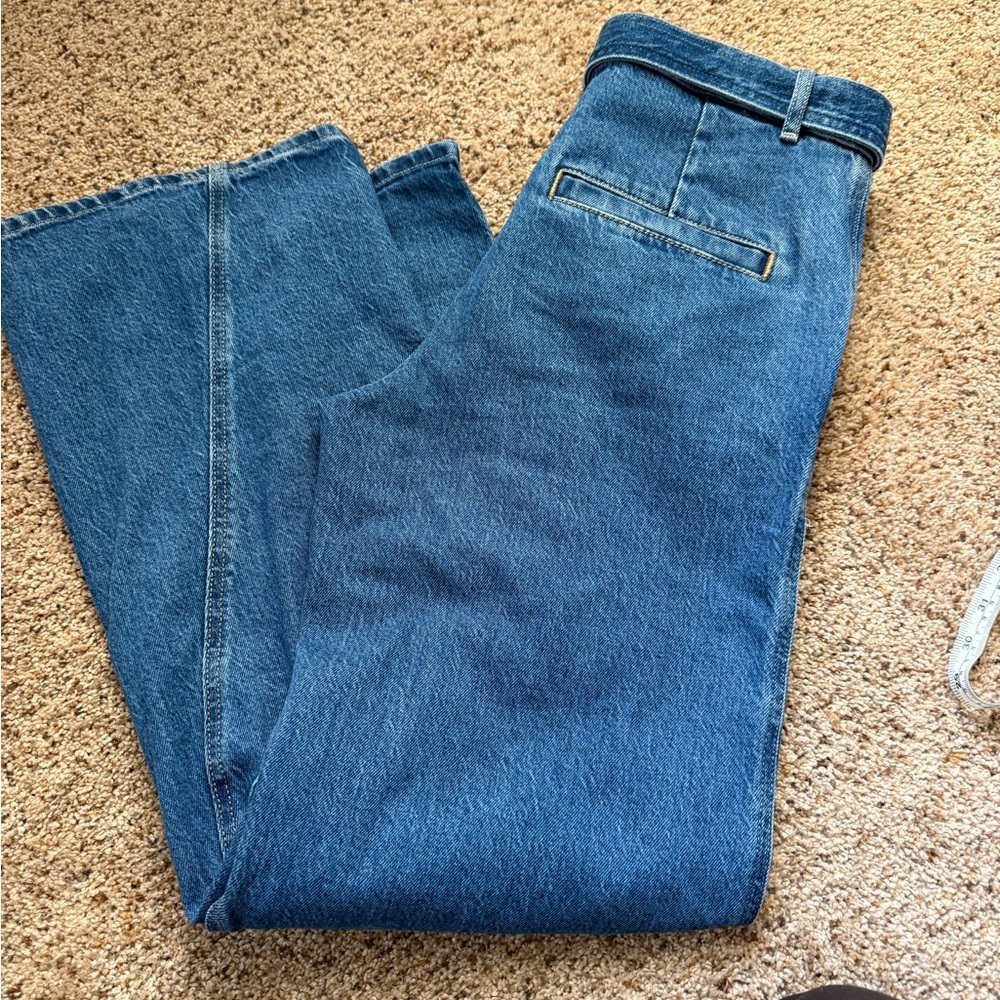 NWT LOFT Belted Wide Leg Jeans - Picture 10 of 10